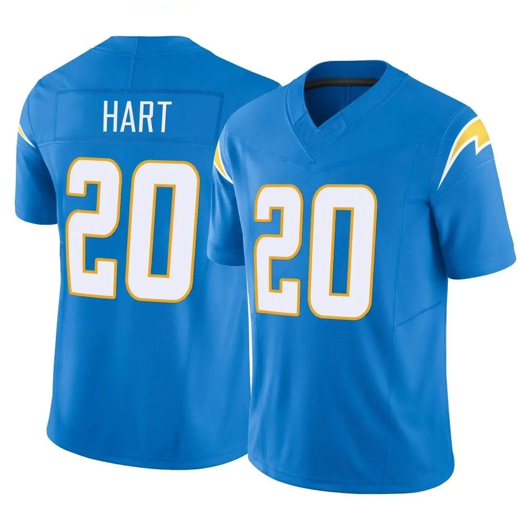 Jdoa LA.Chargers #20 Cam Hart Player Blue Limited Vapor F.U.S.E. Home Game Stitched Jerseys