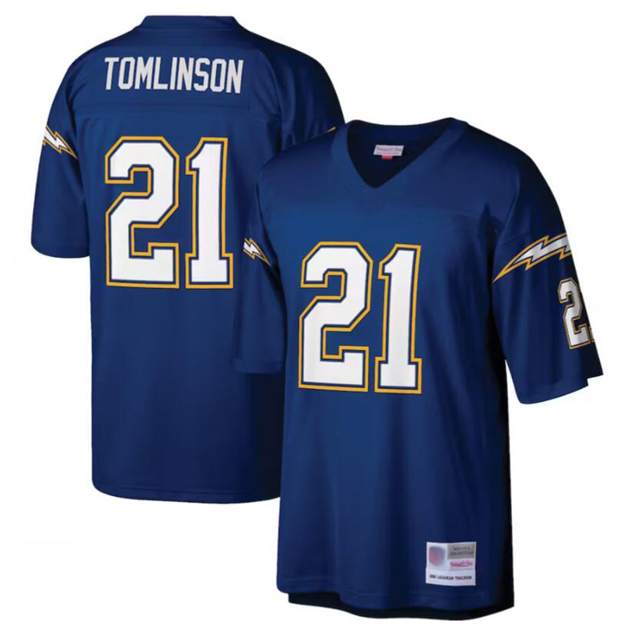Jdoa LA.Chargers #21 LaDainian Tomlinson Mitchell & Ness Navy Retired Player Legacy Replica Jersey Stitched Jersey