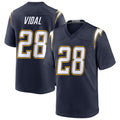 Jdoa LA.Chargers #28 Kimani Vidal Player Navy Alternate Home Game Stitched Jerseys