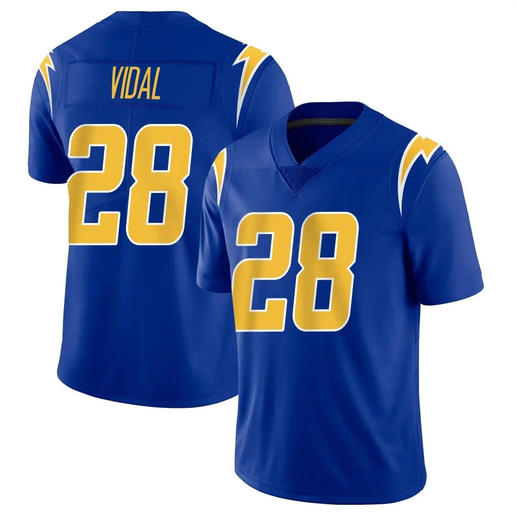 Jdoa LA.Chargers #28 Kimani Vidal Player Royal Limited Vapor Home Game Stitched Jerseys