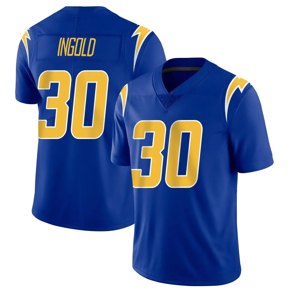 Jdoa LA.Chargers #30 Alec Ingold Player Royal Limited Vapor Home Game Stitched Jerseys