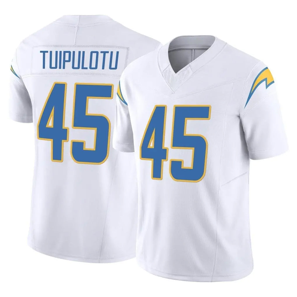 Jdoa LA.Chargers #45 Tuli Tuipulotu Player White Limited Vapor F.U.S.E. Home Game Stitched Jerseys
