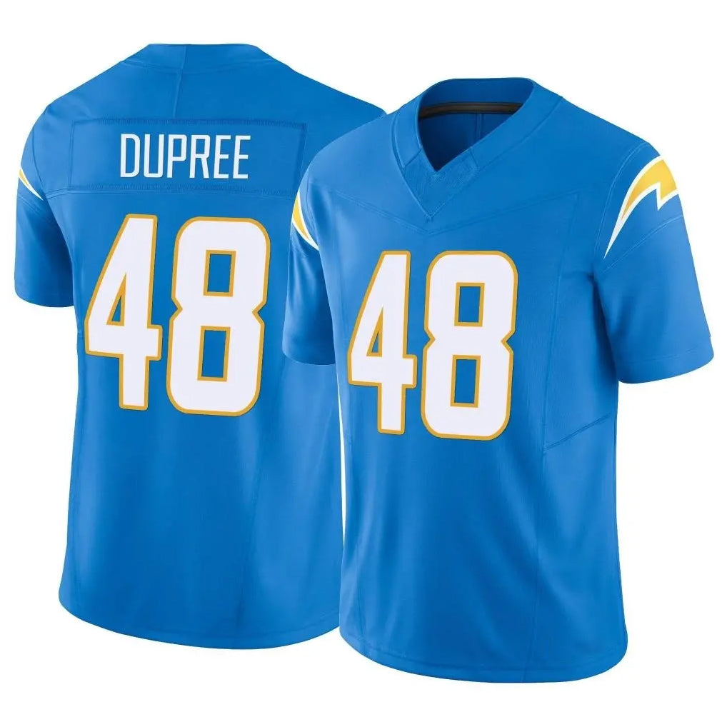 Jdoa LA.Chargers #48 Bud Dupree Player Blue Limited Vapor F.U.S.E. Home Game Stitched Jerseys