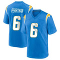Jdoa LA.Chargers #6 Denzel Perryman Player Blue Home Game Stitched Jerseys