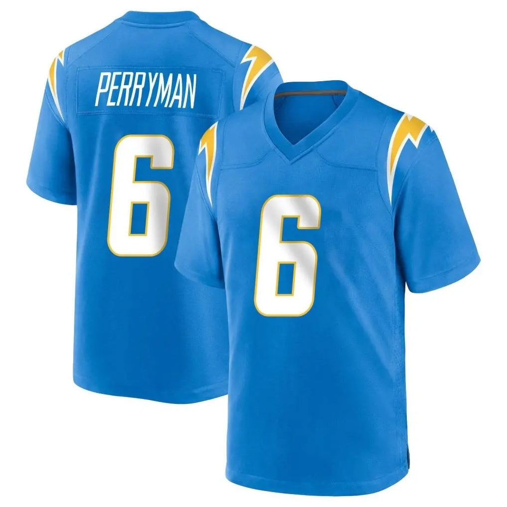 Jdoa LA.Chargers #6 Denzel Perryman Player Blue Home Game Stitched Jerseys