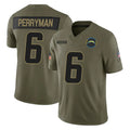Jdoa LA.Chargers #6 Denzel Perryman Player Olive 2025 Salute To Service Limited Game Stitched Jerseys
