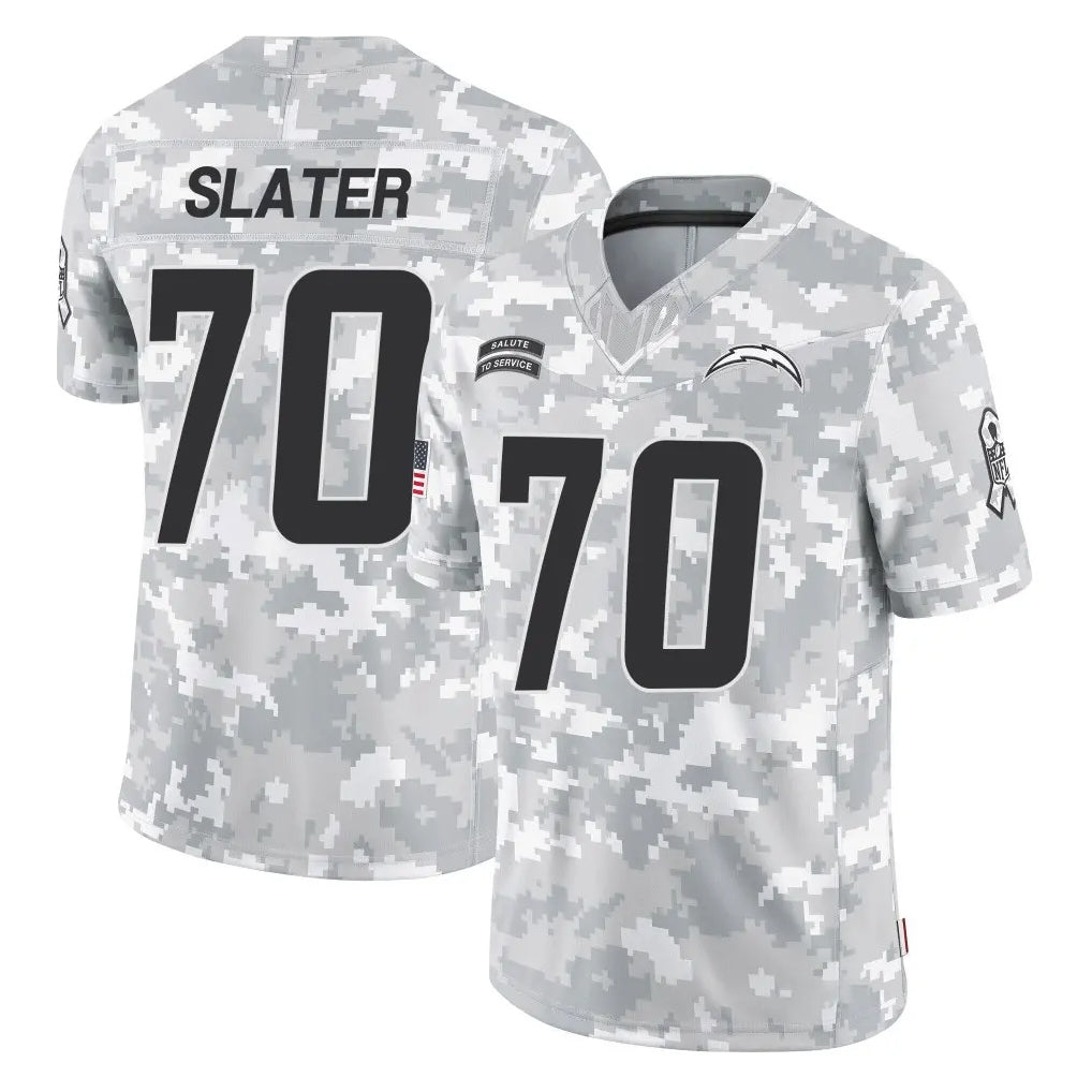 Jdoa LA.Chargers #70 Rashawn Slater Player Arctic Camo Salute To Service Limited Game Stitched Jerseys