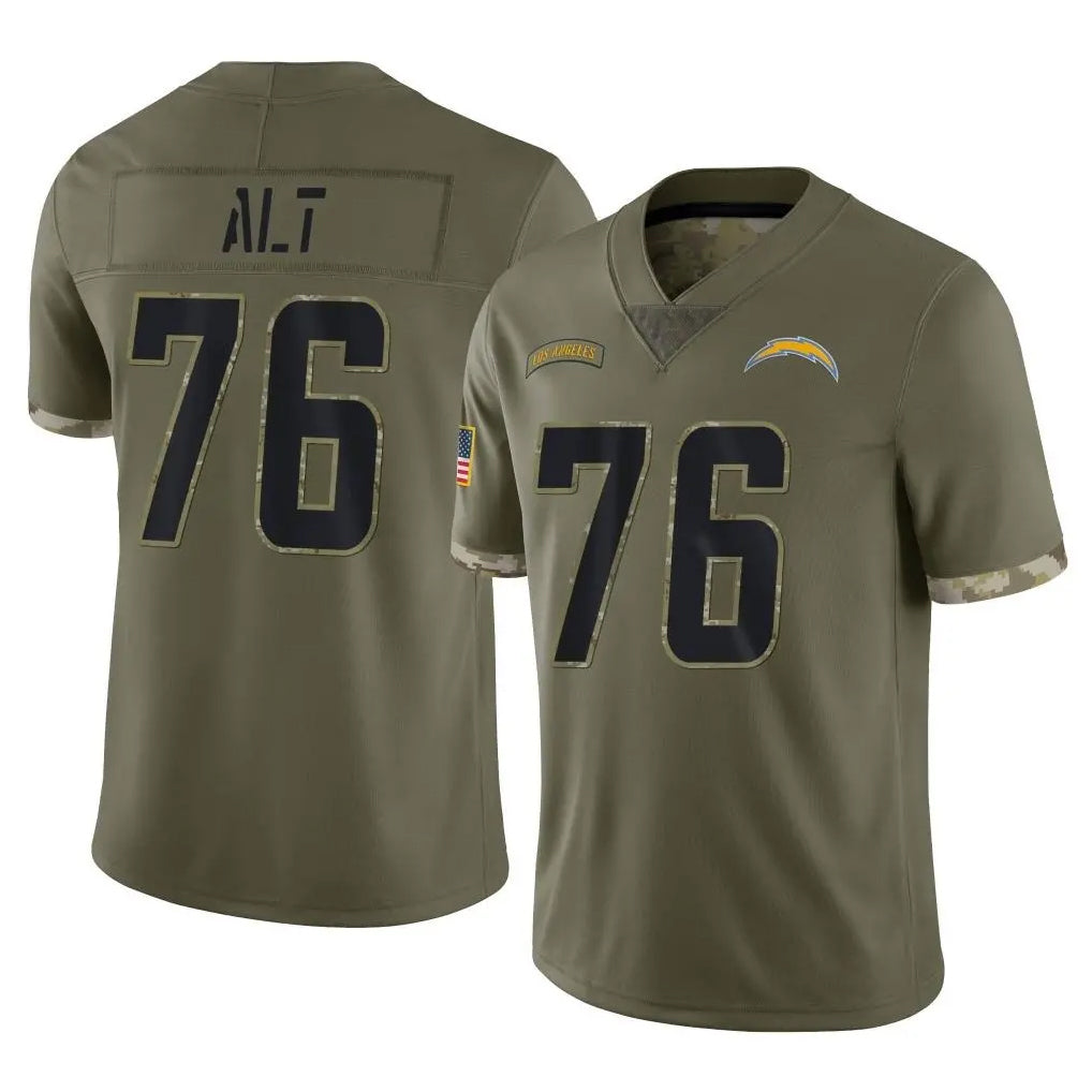 Jdoa LA.Chargers #76 Joe Alt Player Olive Salute To Service Limited Stitched Jerseys