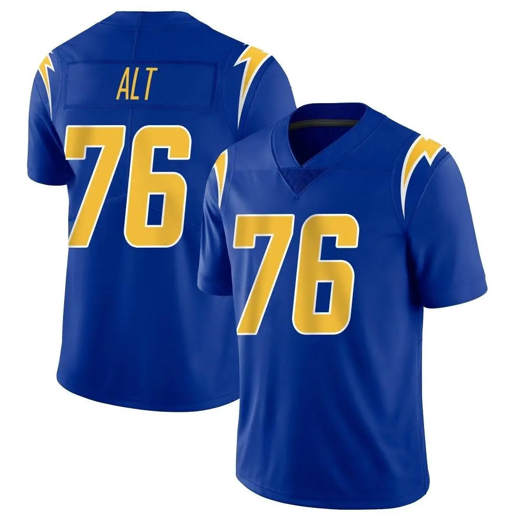 Jdoa LA.Chargers #76 Joe Alt Player Royal Limited Vapor Home Game Stitched Jerseys
