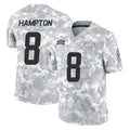 Jdoa LA.Chargers #8 Omarion Hampton Player Arctic Camo Salute To Service Limited Game Stitched Jerseys