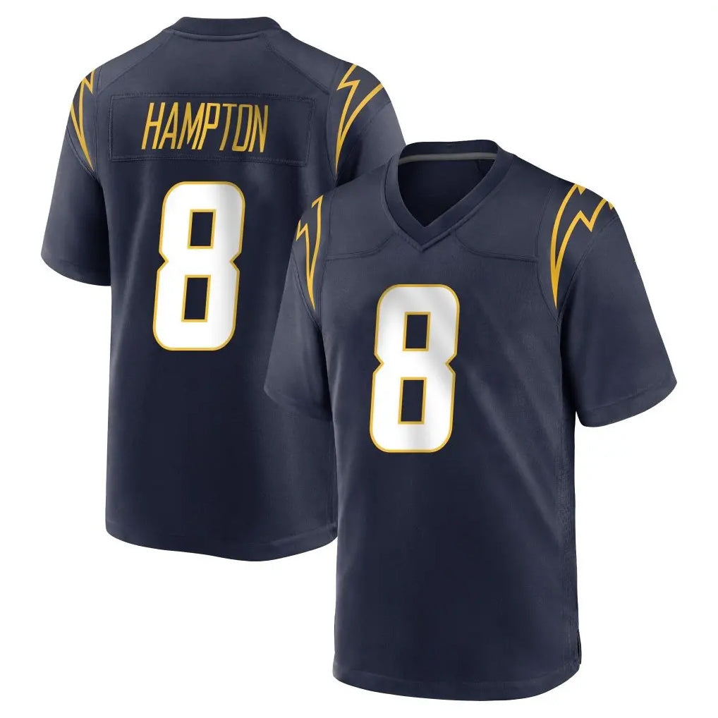 Jdoa LA.Chargers #8 Omarion Hampton Player Navy Home Game Stitched Jerseys