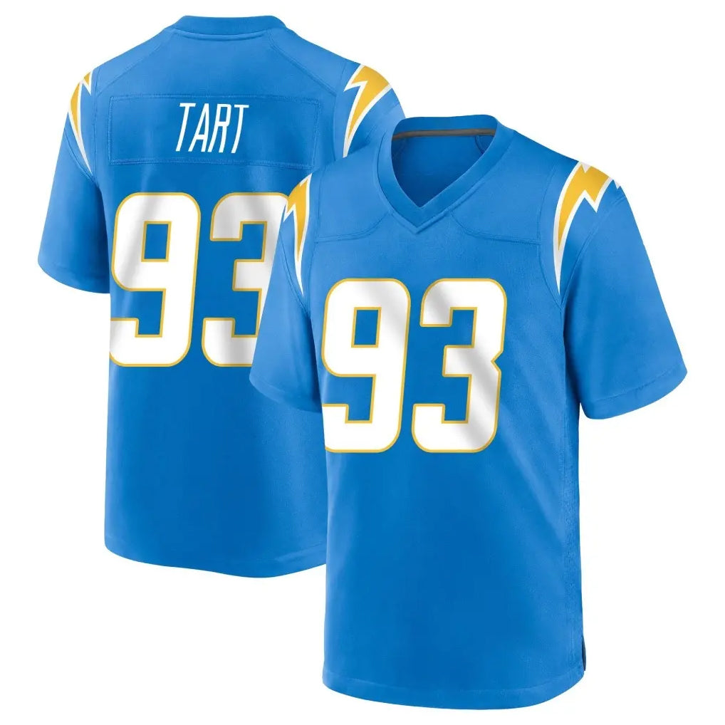 Jdoa LA.Chargers #93 Teair Tart Player Blue Home Game Stitched Jerseys