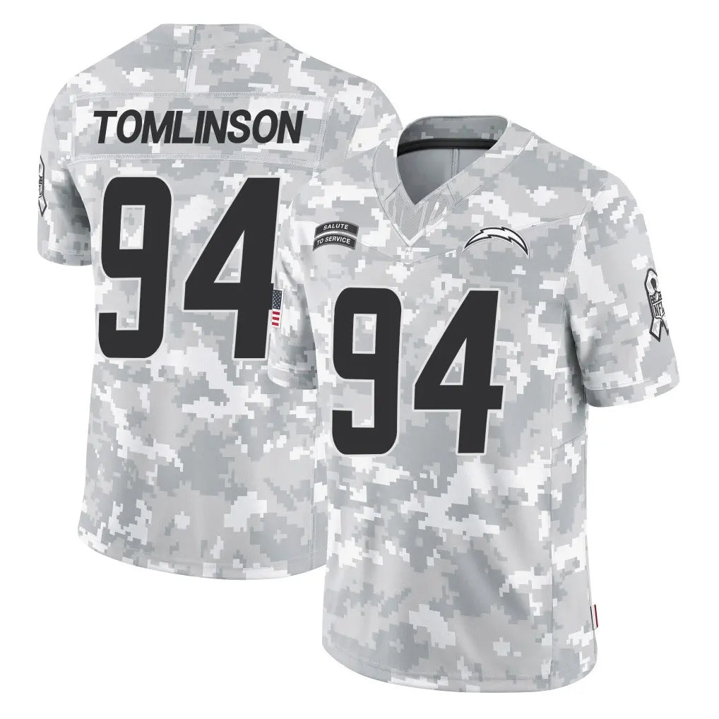Jdoa LA.Chargers #94 Dalvin Tomlinson Player Arctic Camo Salute To Service Limited Game Stitched Jerseys