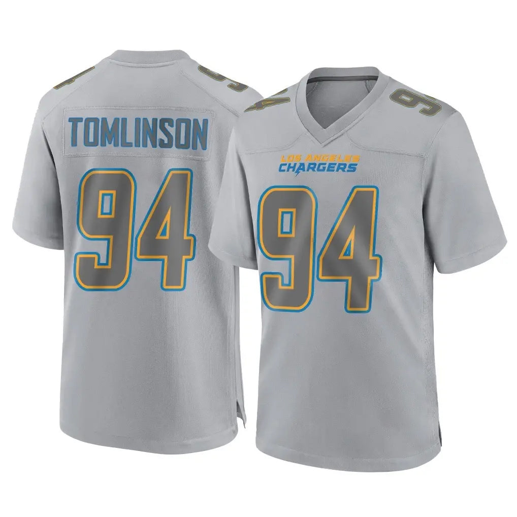 Jdoa LA.Chargers #94 Dalvin Tomlinson Player Gray Atmosphere Fashion Home Game Stitched Jerseys