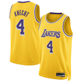 Xdoa LA.Lakers #4 Dalton Knecht Gold Swingman Stitched Jerseys