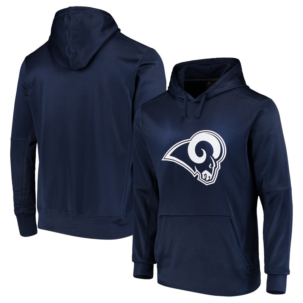 Jdoa LA.Rams Navy Pullover Hoodie Limited Game Blank Player Stitched Jerseys