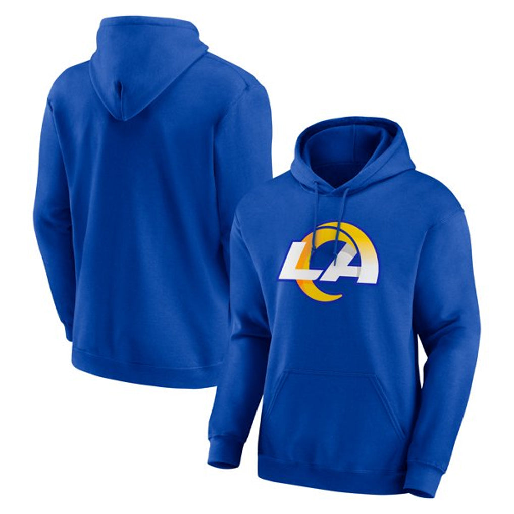 Jdoa LA.Rams Royal LOGO Pullover Hoodie Limited Game Blank Player Stitched Jerseys