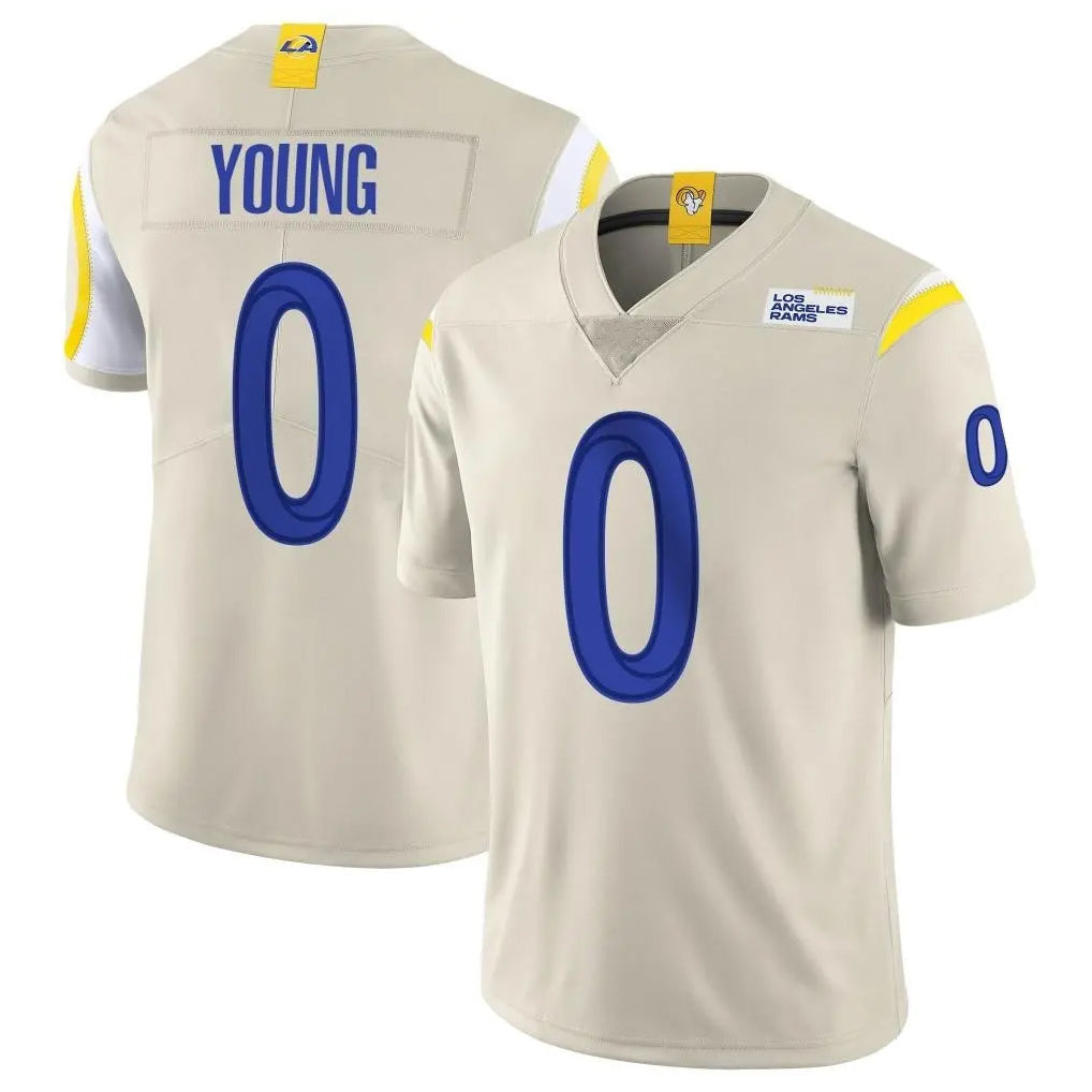 Jdoa LA.Rams #0 Byron Young Player Bone Limited Vapor Home Game Stitched Jerseys