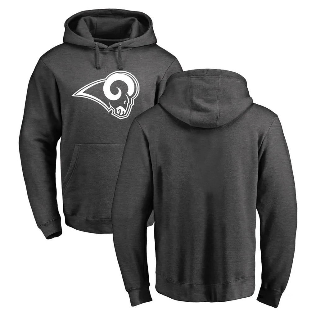 Jdoa LA.Rams #0 Byron Young Player Gray Pullover Hoodie Limited Game Stitched Jerseys