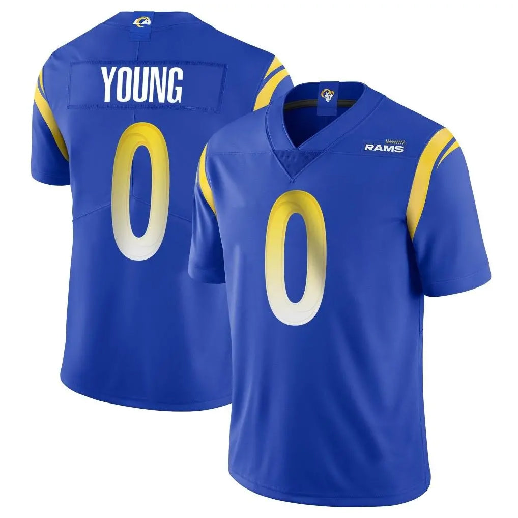 Jdoa LA.Rams #0 Byron Young Player Royal Limited Vapor Untouchable Home Game Stitched Jerseys