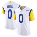 Jdoa LA.Rams #0 Byron Young Player White Limited Vapor Untouchable Home Game Stitched Jerseys