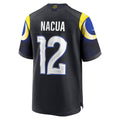 Jdoa LA.Rams #12 Puka Nacua Player Midnight Blue Rivalries Collection Game Stitched Jersey