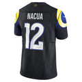 Jdoa LA.Rams #12 Puka Nacua Player Midnight Blue Rivalries Collection Limited Stitched Jerseys