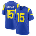 Jdoa LA.Rams #15 Ty Simpson Player Royal Limited Home Game Stitched Jerseys