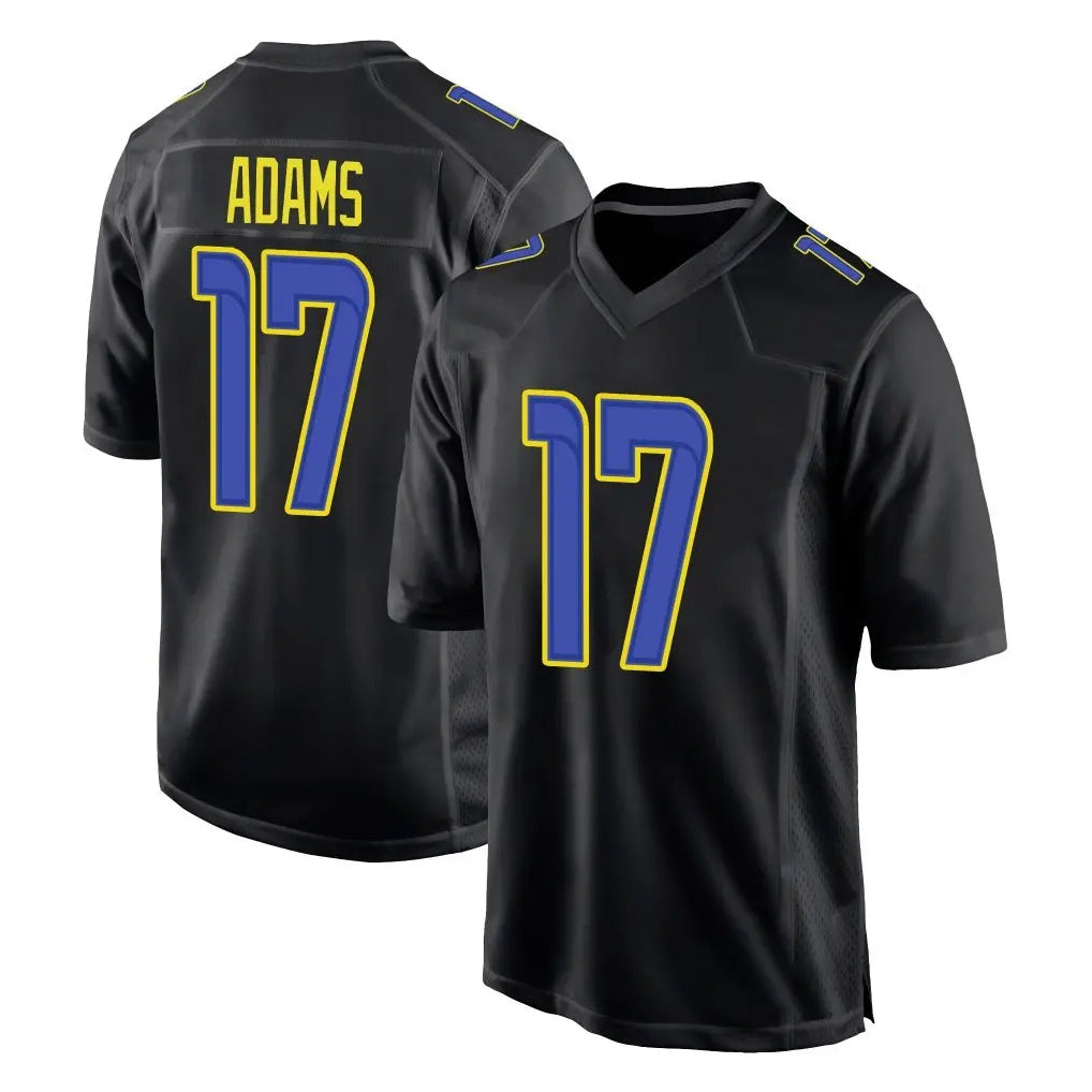 Jdoa LA.Rams #17 Davante Adams Player Black Fashion Limited Home Game Stitched Jerseys