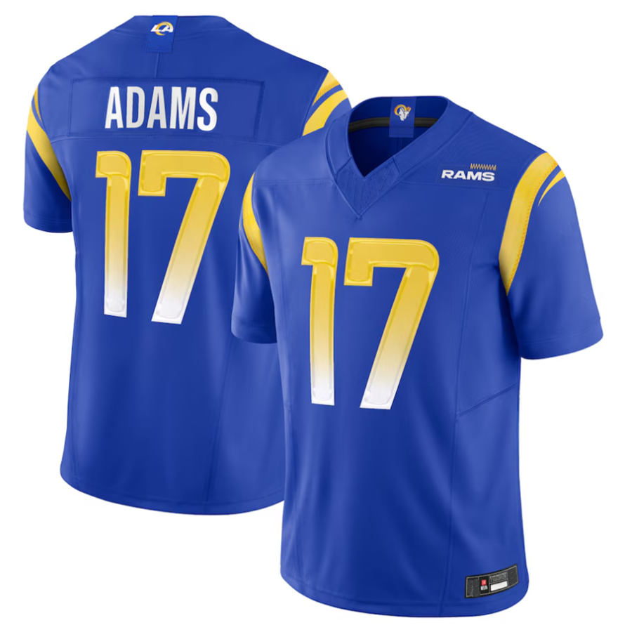 Jdoa LA.Rams #17 Davante Adams Player Royal Vapor F.U.S.E. Limited Stitched Jerseys