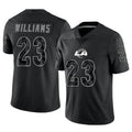 Jdoa LA.Rams #23 Kyren Williams Player Black RFLCTV Limited Stitched Jerseys