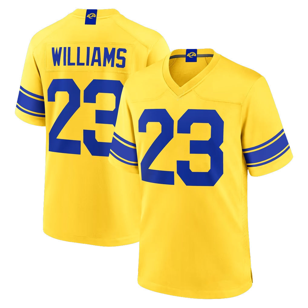 Jdoa LA.Rams #23 Kyren Williams Player Gold Classic Sol Home Game Stitched Jerseys