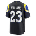 Jdoa LA.Rams #23 Kyren Williams Player Midnight Blue Rivalries Collection Game Stitched Jerseys