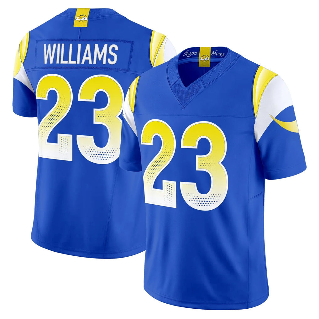 Jdoa LA.Rams #23 Kyren Williams Player Royal Rivalries Vapor Limited Home Game Stitched Jerseys