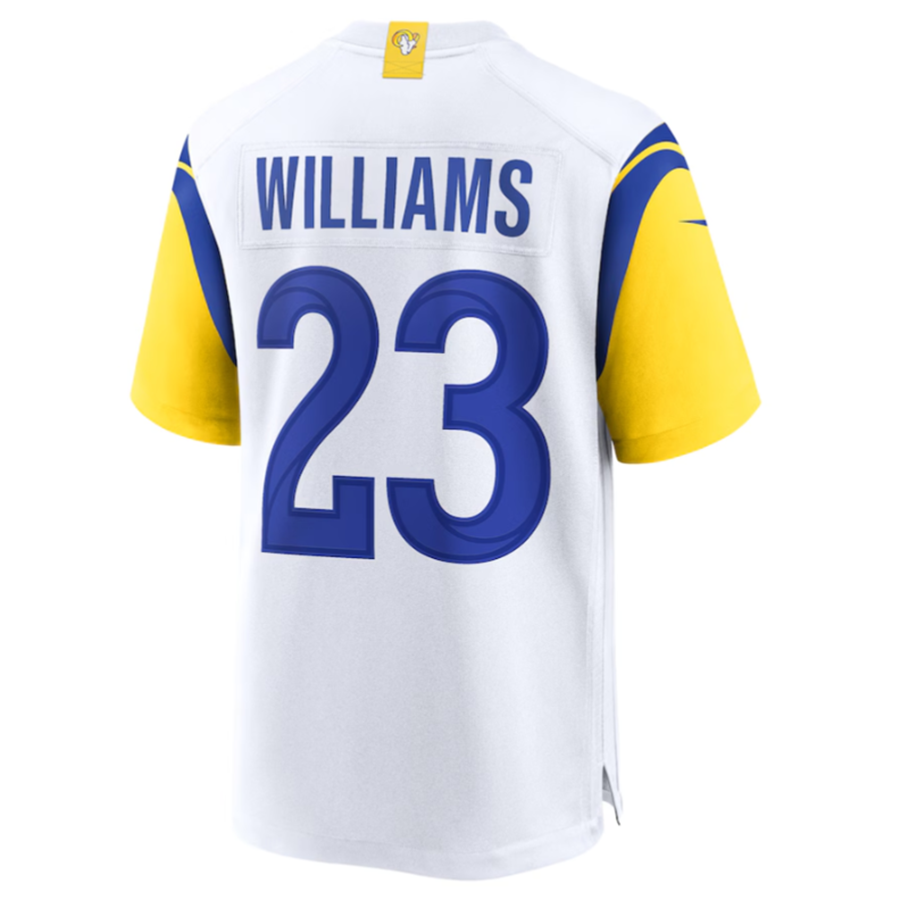 Jdoa LA.Rams #23 Kyren Williams White Game Jersey American Stitched Jersey