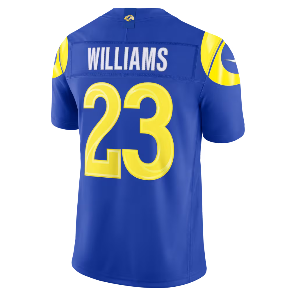 Jdoa LA.Rams #23 Kyren Williams Royal Team Vapor F.U.S.E. Stitched Limited Jerseys