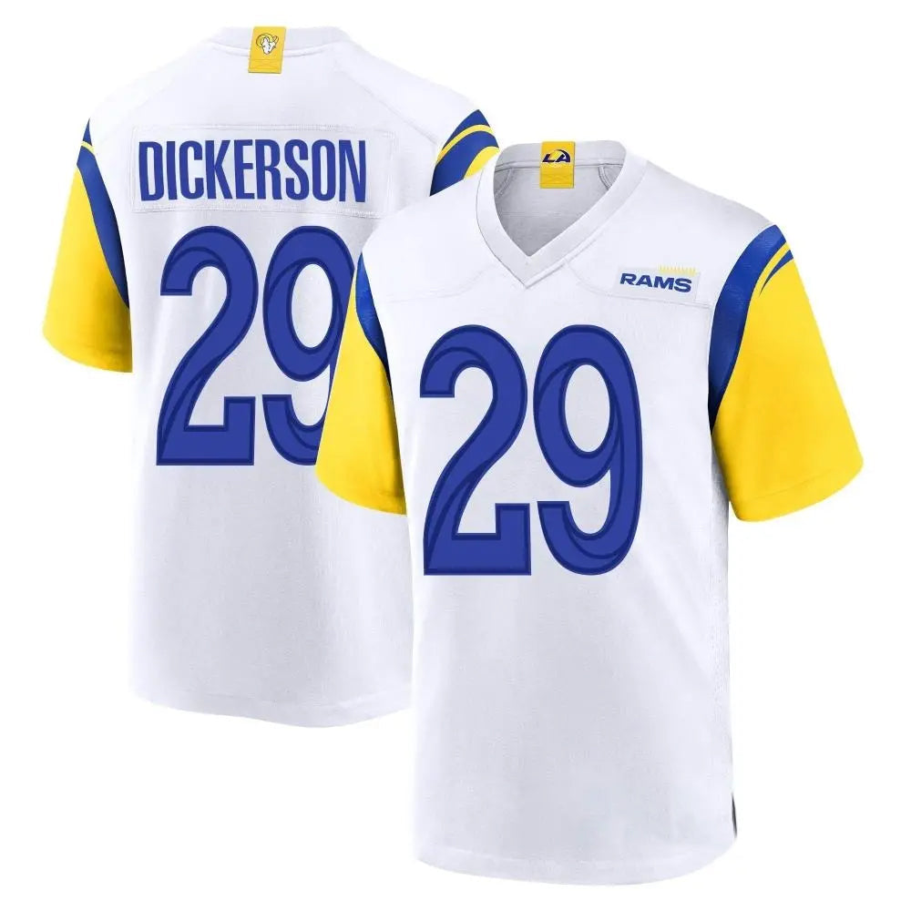 Jdoa LA.Rams #29 Eric Dickerson Player White Home Game Stitched Jerseys