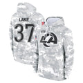 Jdoa LA.Rams #37 Quentin Lake Player Arctic Camo Salute to Service Hoodies Limited Game Stitched Jerseys