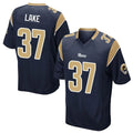 Jdoa LA.Rams #37 Quentin Lake Player Navy Home Game Stitched Jerseys