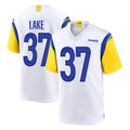 Jdoa LA.Rams #37 Quentin Lake Player White Home Game Stitched Jerseys