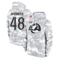 Jdoa LA.Rams #48 Omar Speights Player Arctic Camo Salute to Service Hoodies Limited Game Stitched Jerseys