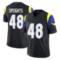 Jdoa LA.Rams #48 Omar Speights Player Black Midnight Rivalries Collection Limited Home Game Stitched Jerseys