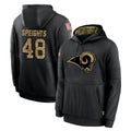 Jdoa LA.Rams #48 Omar Speights Player Black Salute to Service Hoodies Limited Game Stitched Jerseys