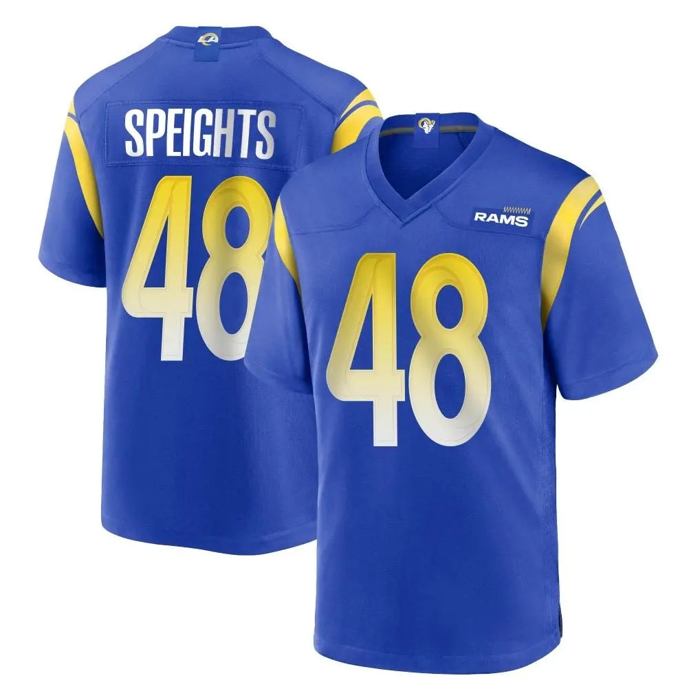 Jdoa LA.Rams #48 Omar Speights Player Royal Home Game Stitched Jerseys
