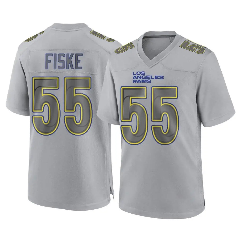Jdoa LA.Rams #55 Braden Fiske Player Gray Atmosphere Fashion Home Game Stitched Jerseys