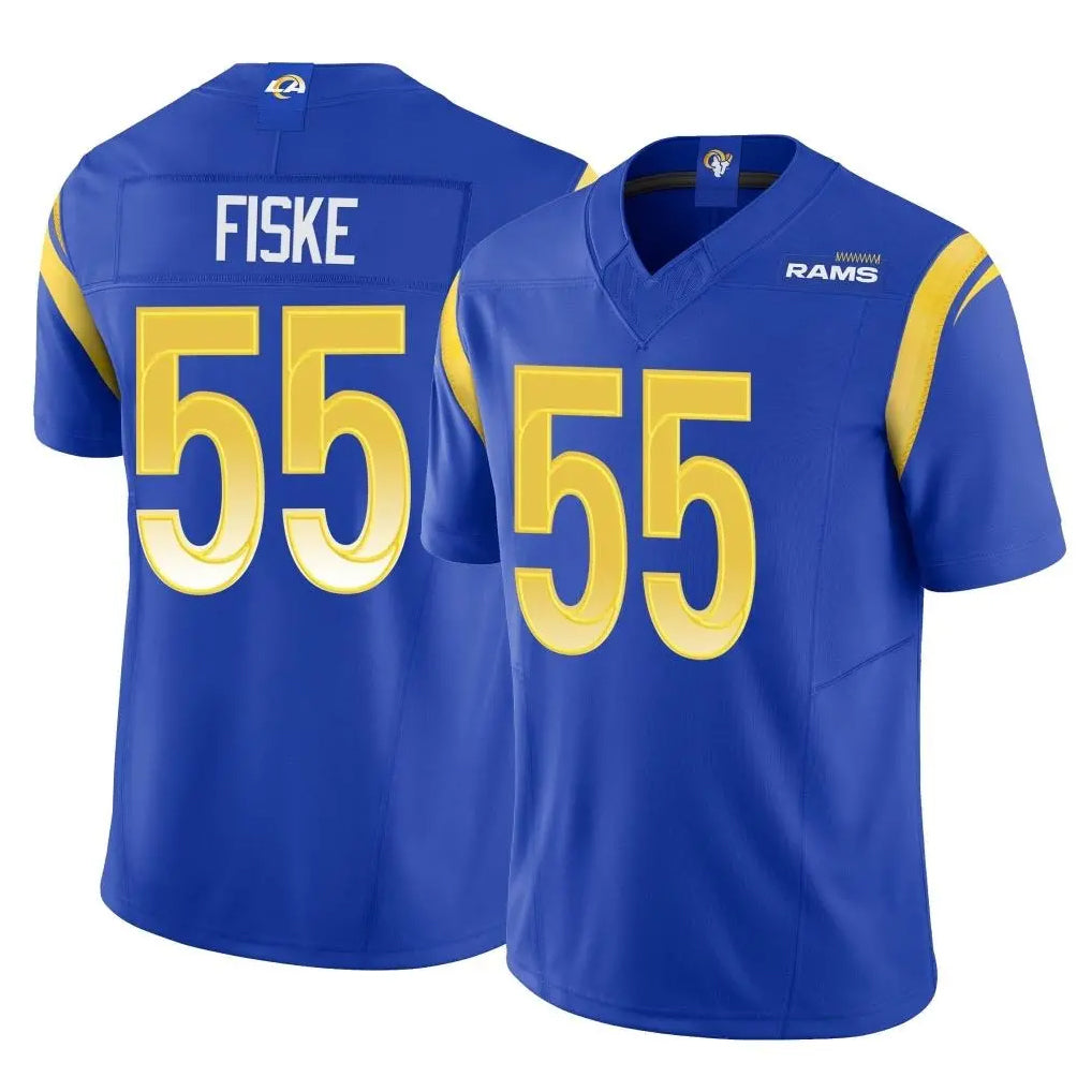 Jdoa LA.Rams #55 Braden Fiske Player Royal Limited Vapor F.U.S.E. Home Game Stitched Jerseys