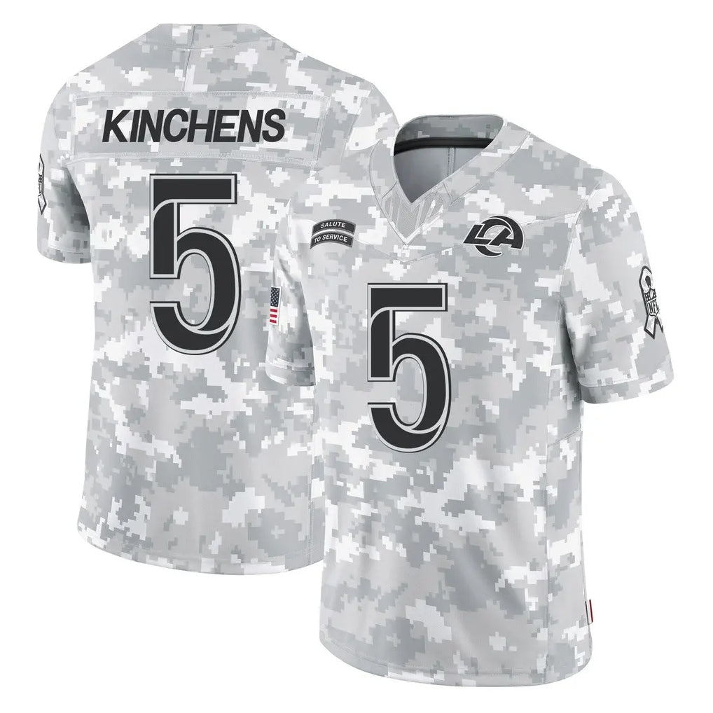 Jdoa LA.Rams #5 Kamren Kinchens Player Arctic Camo Salute To Service Limited Game Stitched Jerseys