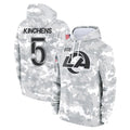 Jdoa LA.Rams #5 Kamren Kinchens Player Arctic Camo Salute to Service Hoodies Limited Game Stitched Jerseys