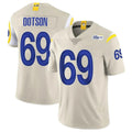 Jdoa LA.Rams #69 Kevin Dotson Player Bone Limited Vapor Home Game Stitched Jerseys
