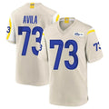 Jdoa LA.Rams #73 Steve Avila Player Bone Home Game Stitched Jerseys